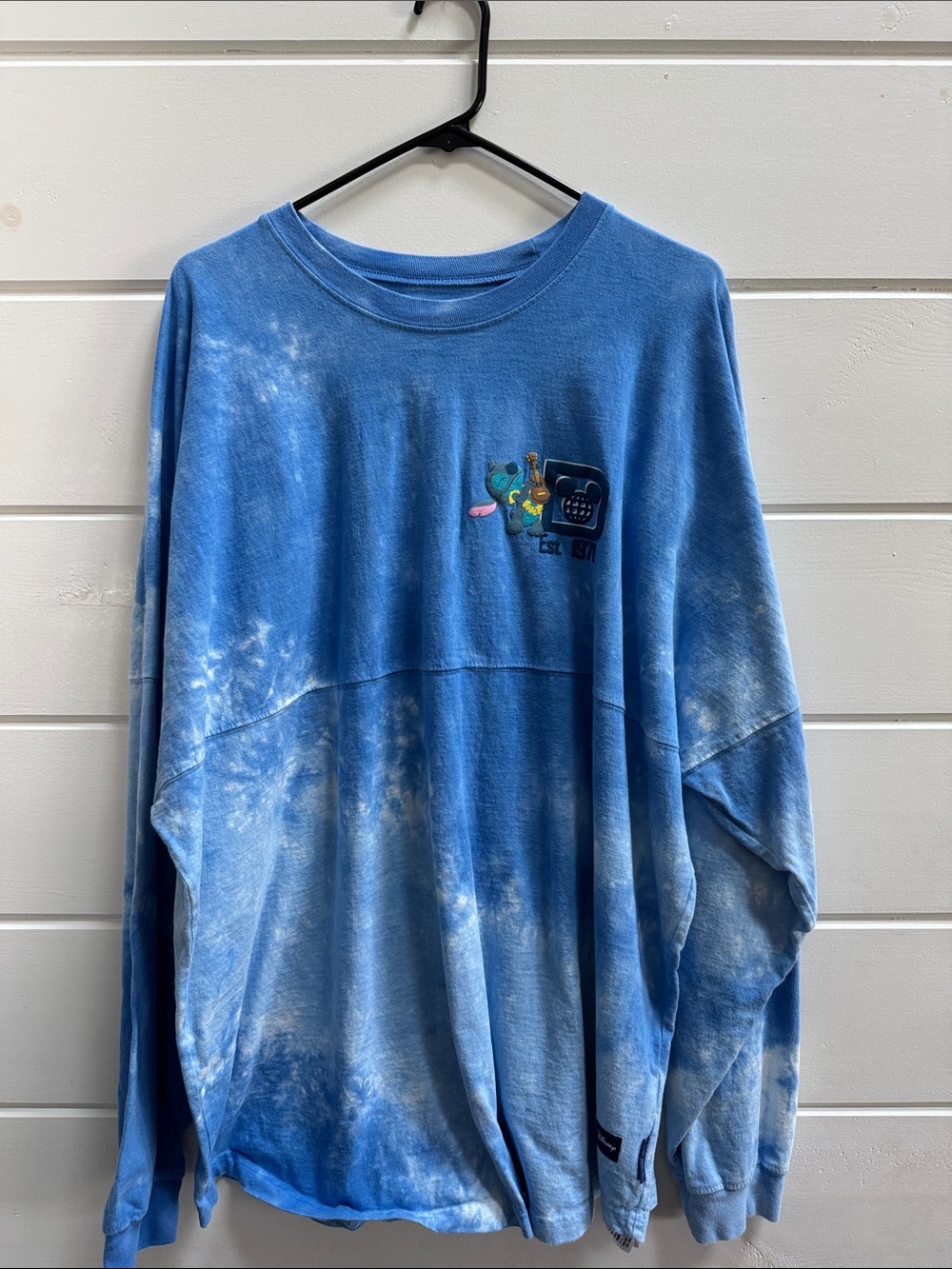 Disney Stitch Spirit Jersey - XXL - Blue Tie Dyed